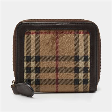 burberry haymarket zip wallet|burberry men's bifold wallet.